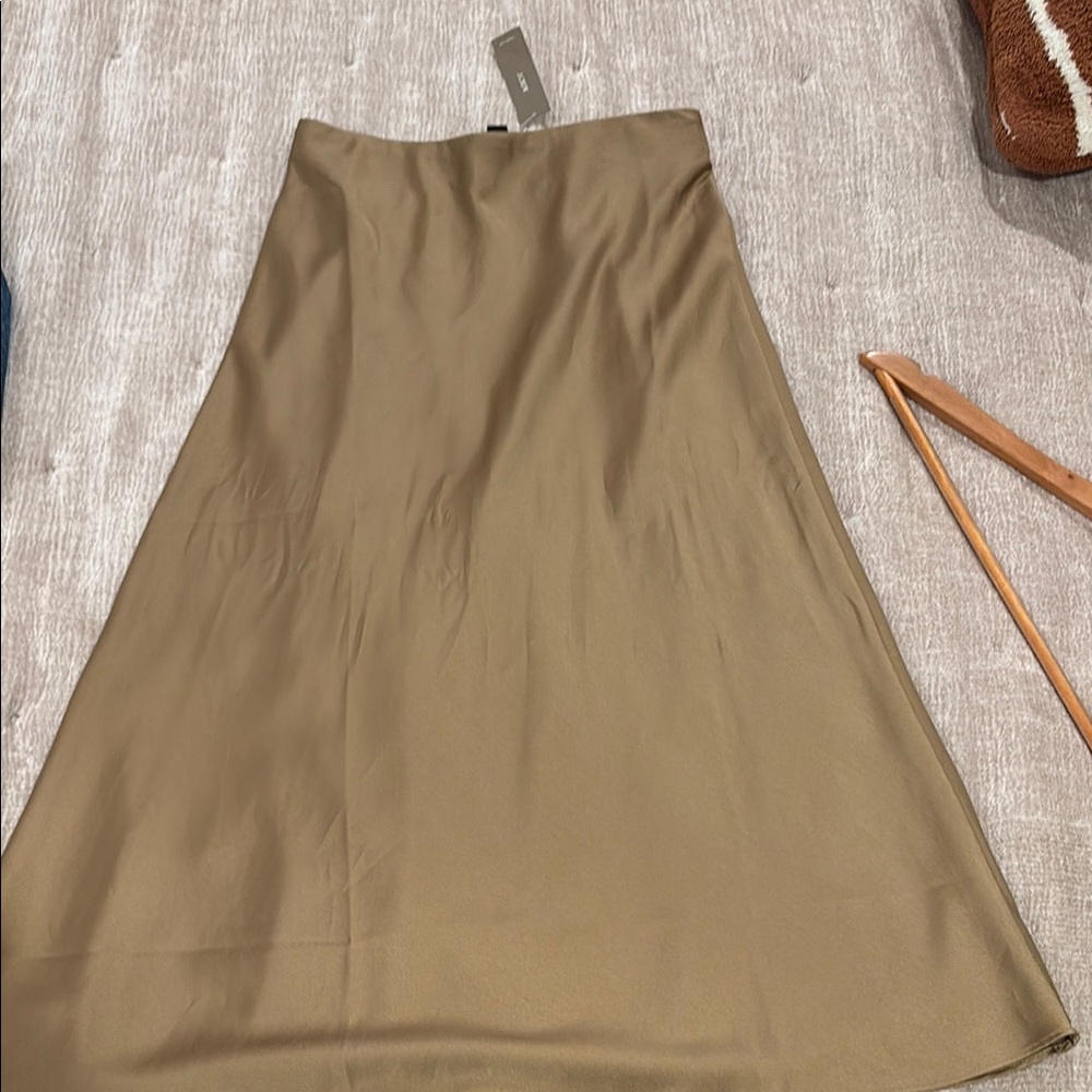 Jcrew Satin Sand Women's Midi Skirt - XXS
